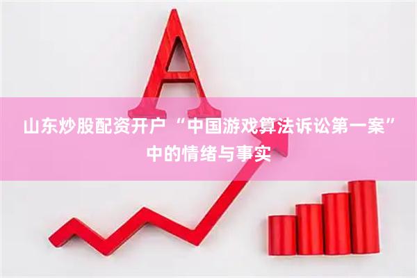 山东炒股配资开户 “中国游戏算法诉讼第一案”中的情绪与事实