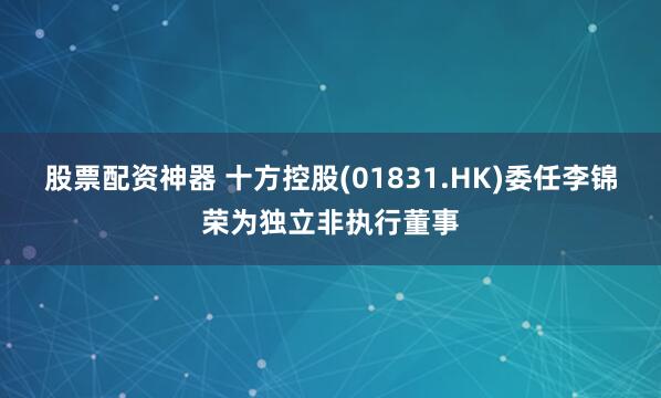 股票配资神器 十方控股(01831.HK)委任李锦荣为独立非执行董事