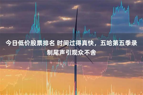 今日低价股票排名 时间过得真快，五哈第五季录制尾声引观众不舍