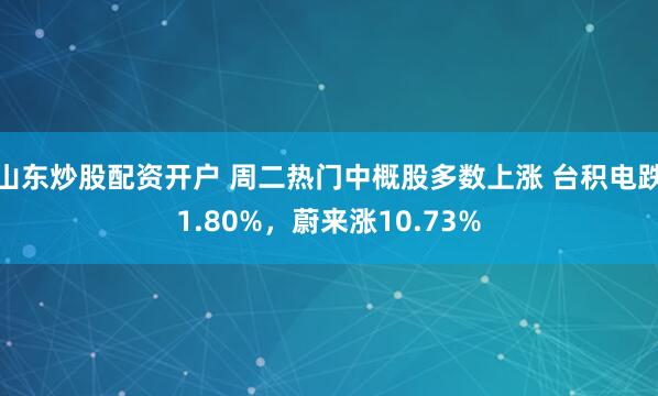 山东炒股配资开户 周二热门中概股多数上涨 台积电跌1.80%，蔚来涨10.73%